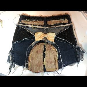 Page one of a kind BoHo Jean mini skirt